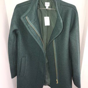 NWT J. Crew Factory City Coat - Dark Forest Size 4